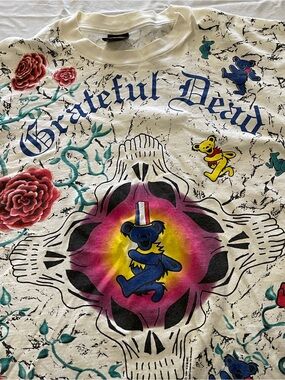 1990’s Grateful Dead Vintage T-Shirt BROCKUM/USA Tag, SINGLE STITCHING, X-Large